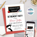 personalized retirement party invitation for any teacher educator becuase school&